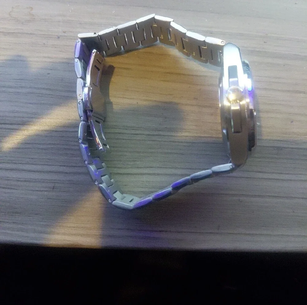 Stainless Steel Automatic Watch with Mother-of-Pearl Dial